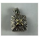 Sterling silver and 14k pendant 12.48grams