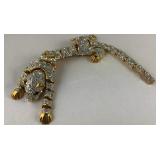 Large Articulating Multi-Stone Jaguar Pin/Brooch,