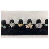 6 Costume Rings