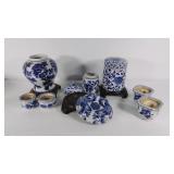 Group of Asian inspired ceramic wares, some