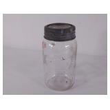 Crown canning jar, glass top, made in Canada