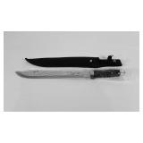 12" blade Knife with canvas sheath, snap is