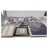 Crate lot, including ironing board, 6 in 1 power