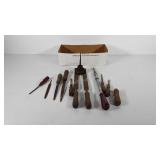 Tools, Yankee screwdriver, oiler can and files