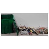 Tote with Hardware and Tools, paint rollers and