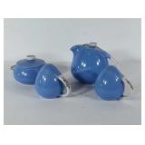 4pc Hall Pottery Table Ware China Set, Pair of