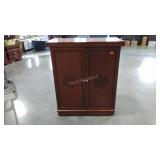 Rosewood look Asian inspired bar, measures 36 x