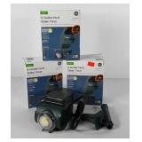 Three six outlet yard stake timers, all have been