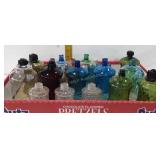 Colored glass candle sconce globes