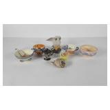 Tony mug, porcelain bird statue, tea cups, dragon