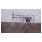 Home healthcare aids, walker and toilet seat
