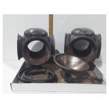 Housings for railroad lights, plus a reflector