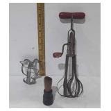 Vintage hand beater,  shaving brush,  Turkey