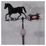 Mounted weathervane with glass insert and milk