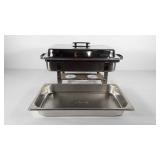 Buffet chafing server with two pans, 13x21