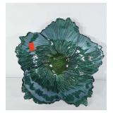 Decorative Glass Serving Bowl, Flower Pedal