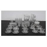 Clear Glassware group, juice glasses, butter