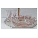 Pink depression and Fostoria glass