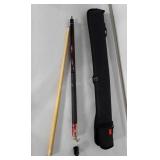Pool Cue and case ,  Minnesota Fats. Cue handle