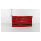 Wood crate,  red