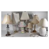 Lamps, a Collection of 7 lamps. Seller code