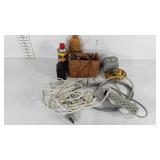 Electrical box, extension cords, box of extra