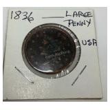 1836 large penny