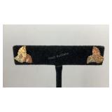 14k gold leaf earrings, tested 0.47g