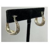 Sterling silver hoop earrings 4.04g