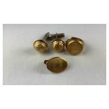 Krementz tie clip, cuffLinks, and goldtone ring