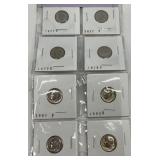 8 uncirculated Roosevelt dimes