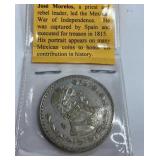 Old Mexican silver dollar