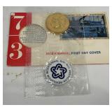 Bicentennial first day cover coin