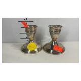 Sterling silver weighted candle sticks Duchin