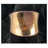 Milor Italy Rose Gold Plated Saddle Ring,