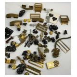Military related pins, money clips, and emblems