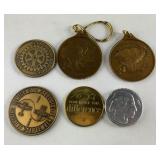 Assorted Vintage Tokens "including but not