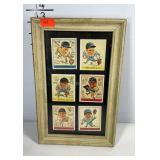 Goudy Gum Co sport cards with Bob Fuller framed