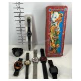 Tin of wrist watches