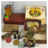 Empty gun cleaning case, 1978 hunting license Pa,