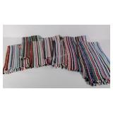 Seven rag rugs, 5 measure 17 x 31 andv2 are 23 x