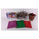 Holiday group,  Life Christmas books, candle