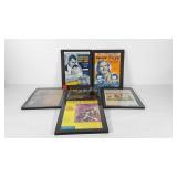 Six sheet music, most from movies, framed 11x16