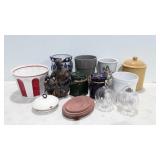 Vases, oil lamps, canisters, etc.