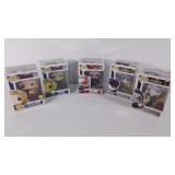 Five Marvel Funko Pops, in box