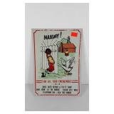 Reproduction Black Americana Advertising sign,