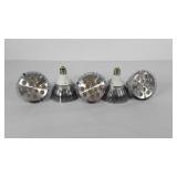 Five LED flood light bulbs, seller code 65