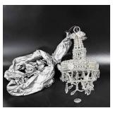 Glass swag lamp, one rosette needs to be