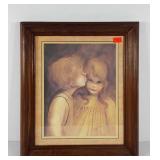 Margaret Kane big eyes first kiss picture, framed