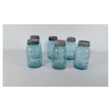 Six Ball Perfect  Mason Canning Jars with Zinc